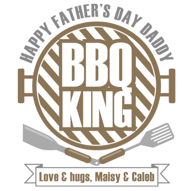 Personalised BBQ King Apron product image