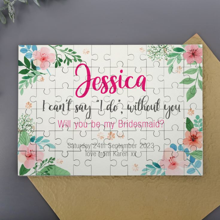 Personalised Be My Bridesmaid Jigsaw Puzzle product image