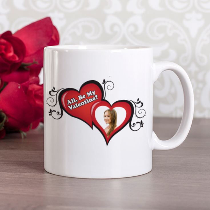 Be My Valentine 2 Heart Photo Mug product image