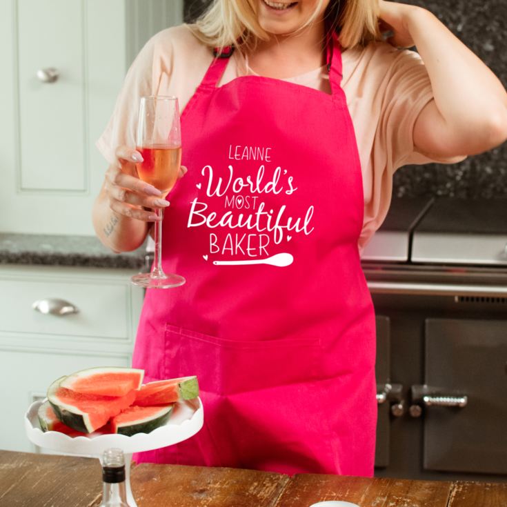 Personalised Worlds Most Beautiful Baker Apron product image