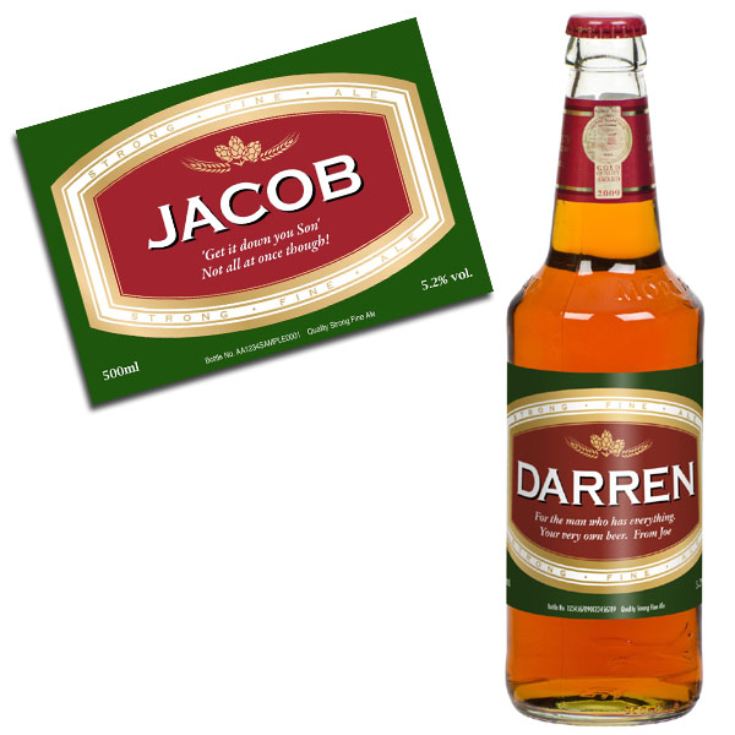 Personalised Bottle Of Beer The Gift Experience