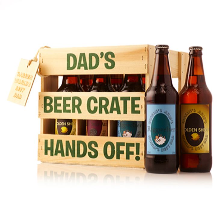 Personalised Wooden Dad's Beer Crate product image