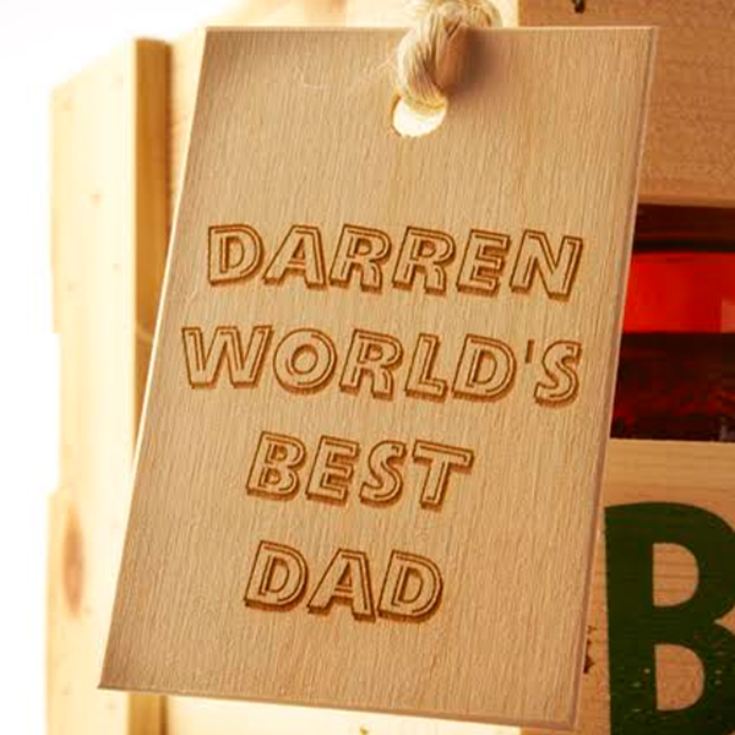 Personalised Wooden Dad's Beer Crate product image