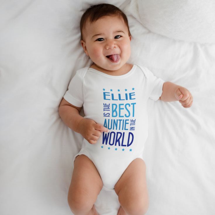Best Auntie Personalised Baby Grow product image