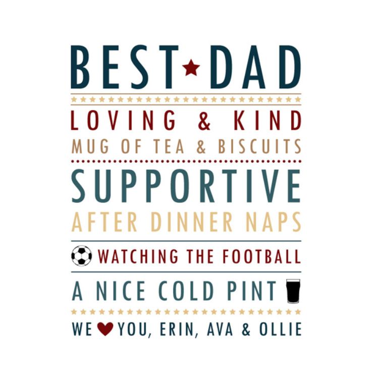 Personalised Father's Day Framed Print product image