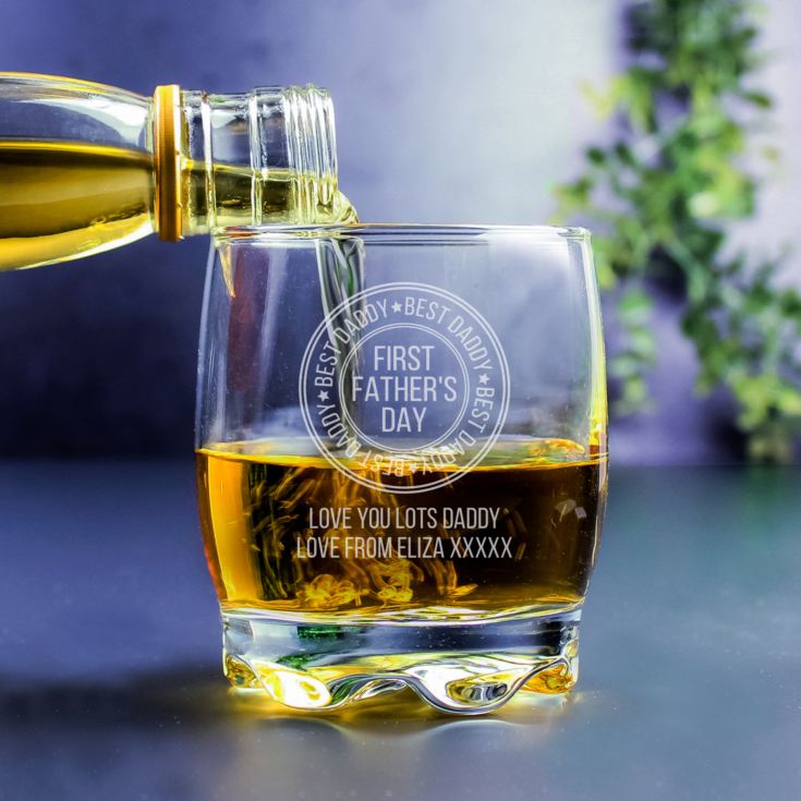 Personalised First Father's Day Best Daddy Whisky Tumbler product image