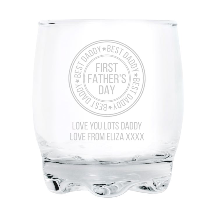 Personalised First Father's Day Best Daddy Whisky Tumbler product image