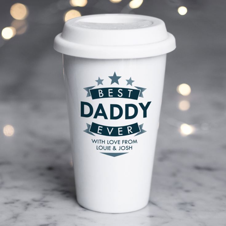 Personalised Best Daddy Ceramic Travel Mug product image