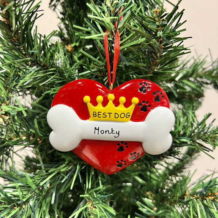 Personalised Best Dog Hanging Ornament product image