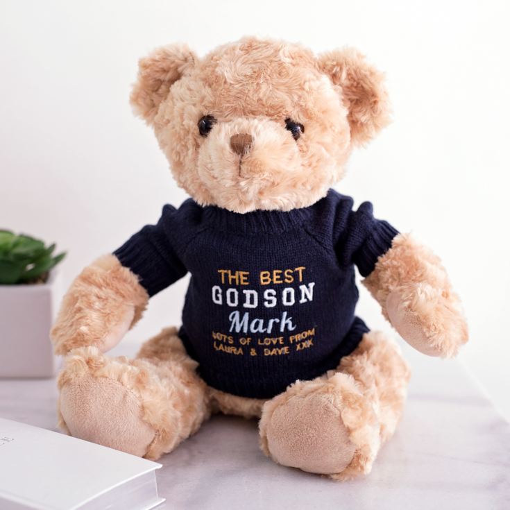 Personalised Embroidered Godson Teddy Bear product image
