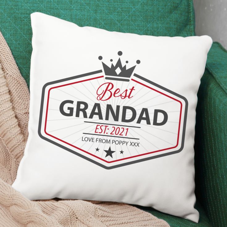 Personalised Best Grandad Cushion product image