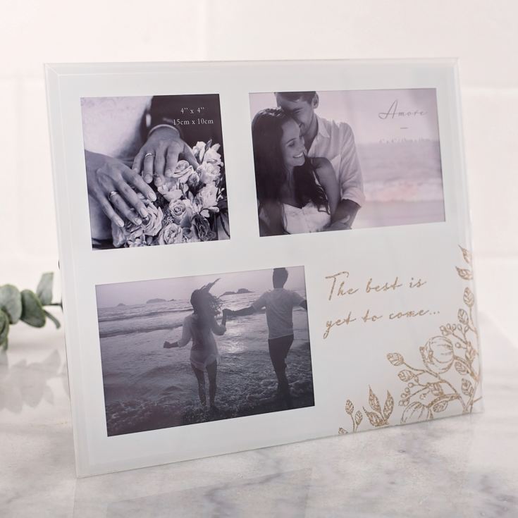 The Best Is Yet To Come Pale Grey Glass Photo Frame product image