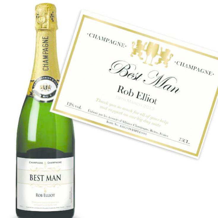 Best Man Personalised Champagne product image