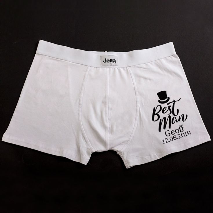 Personalised Best Man Boxer Shorts product image