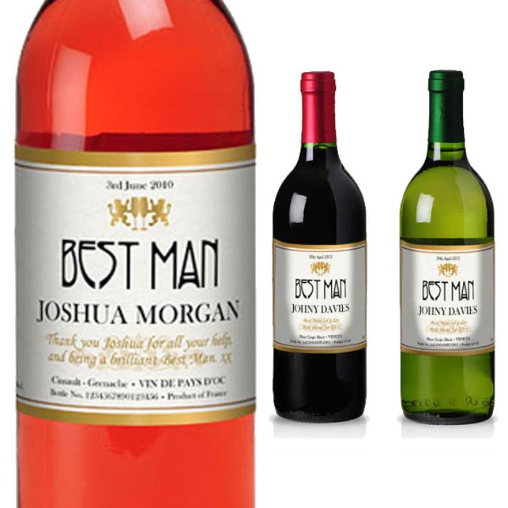 Best Man Personalised Wine product image