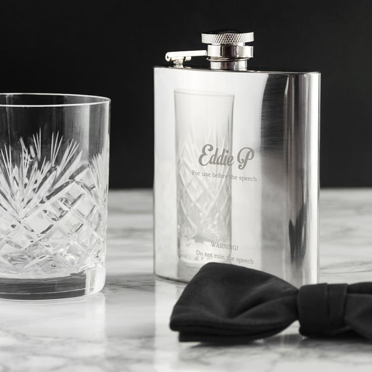 Best Man The Speech Hip Flask product image
