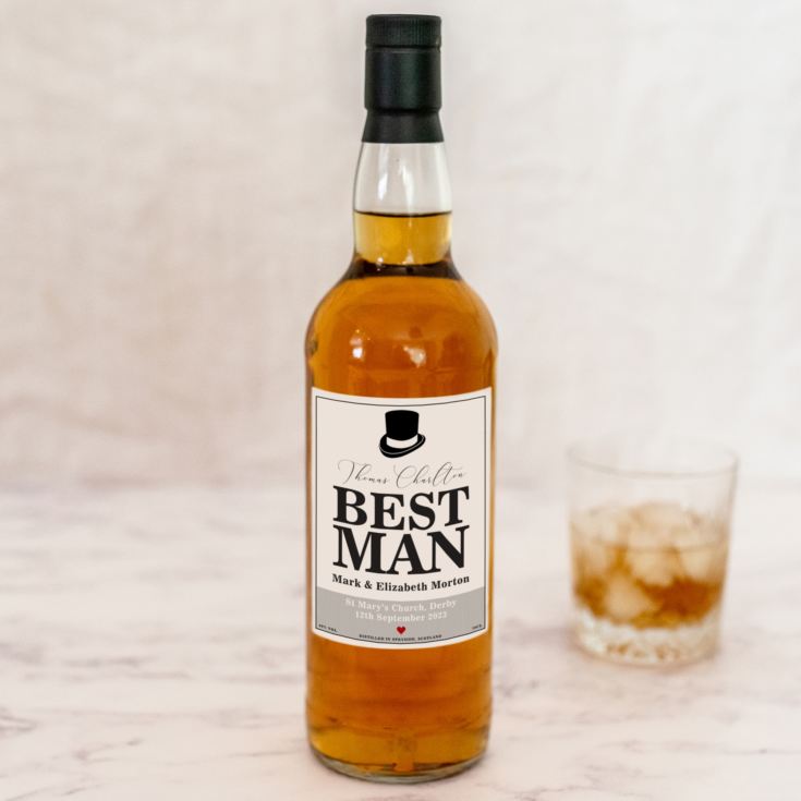 Personalised Best Man Single Malt Whisky The Gift Experience
