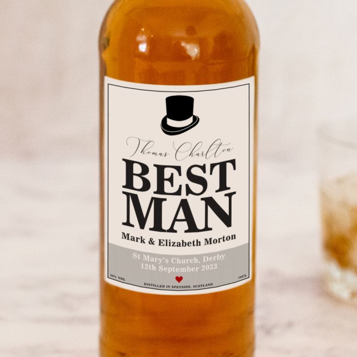 Personalised Best Man Single Malt Whisky The Gift Experience