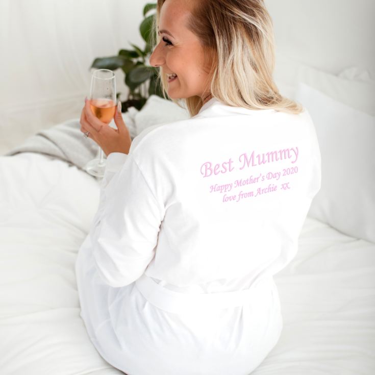 Personalised Embroidered Best Mummy Dressing Gown product image