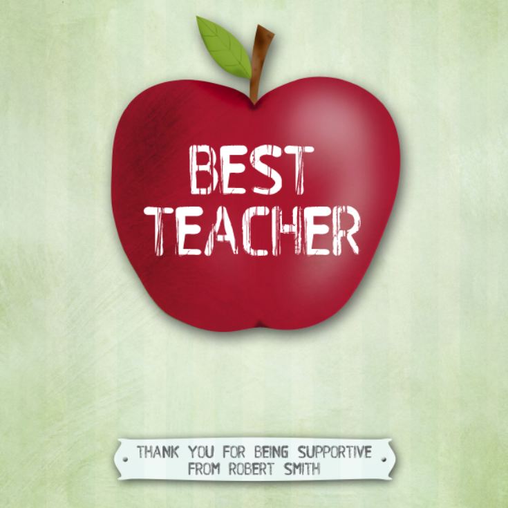 Personalised Best Teacher Apple Framed Print product image