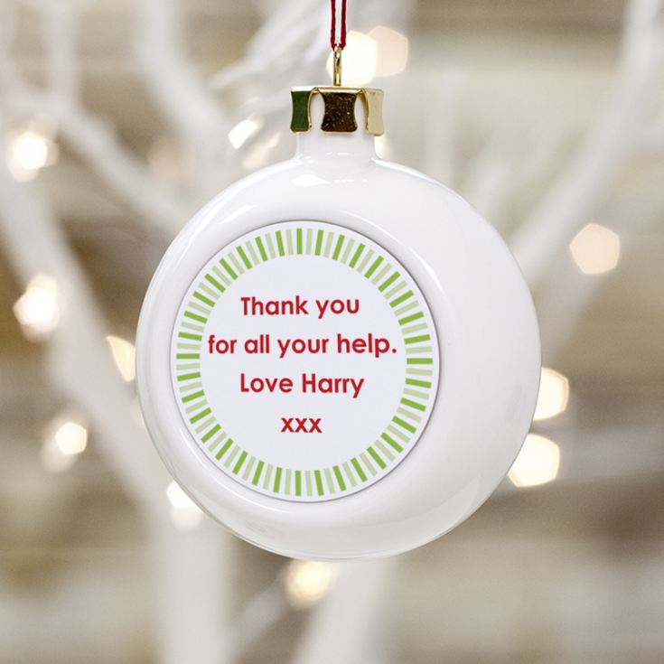 Personalised Best Teacher Christmas Bauble product image