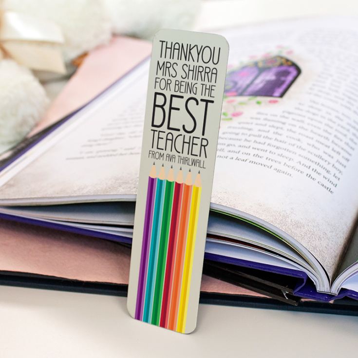 Personalised Best Teacher Pencil Bookmark product image