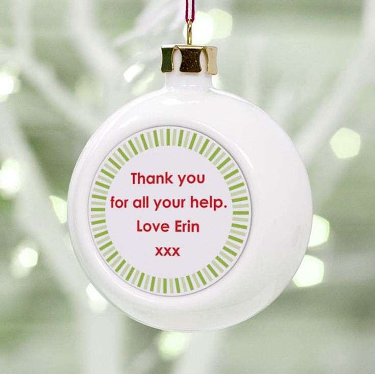 Personalised Best Teaching Assistant Christmas Bauble product image