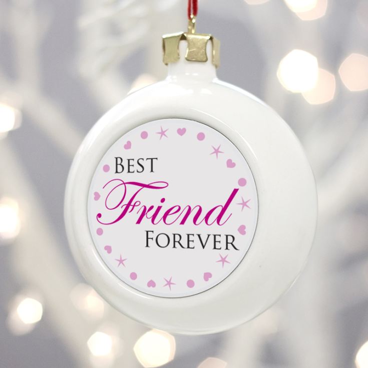 Personalised Best Friend Forever Christmas Bauble product image