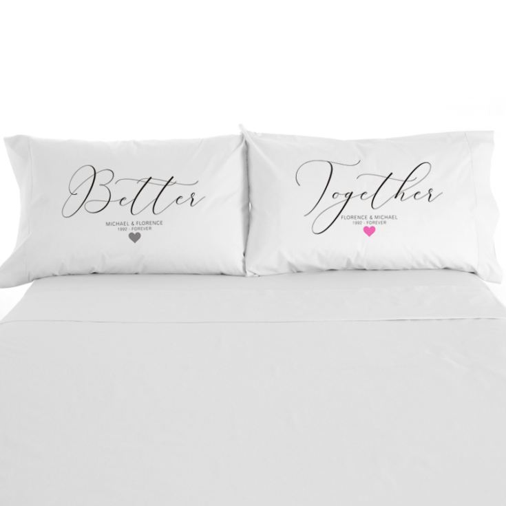 Better Together Personalised Pair Of Pillowcases product image