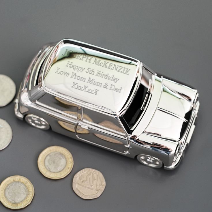 Personalised Silver Plated Mini Money Box The Gift Experience