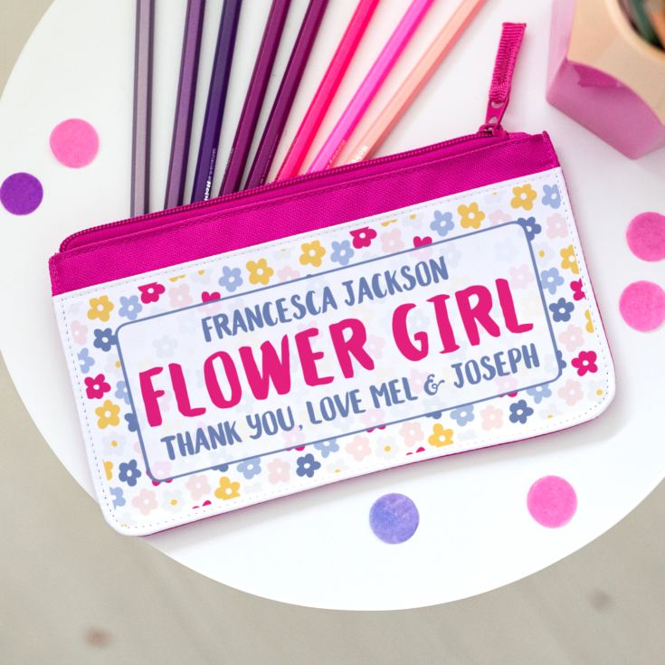 Personalised Flower Girl Pencil Case product image