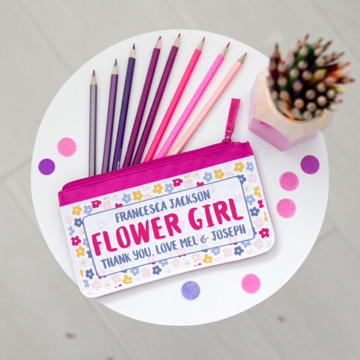 Personalised Flower Girl Pencil Case product image