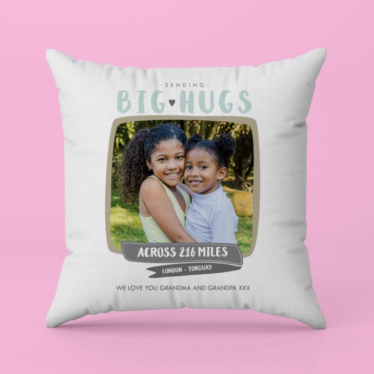 Personalised Big Hugs Photo Cushion product image