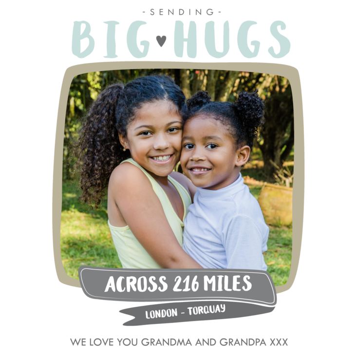 Personalised Big Hugs Photo Cushion product image