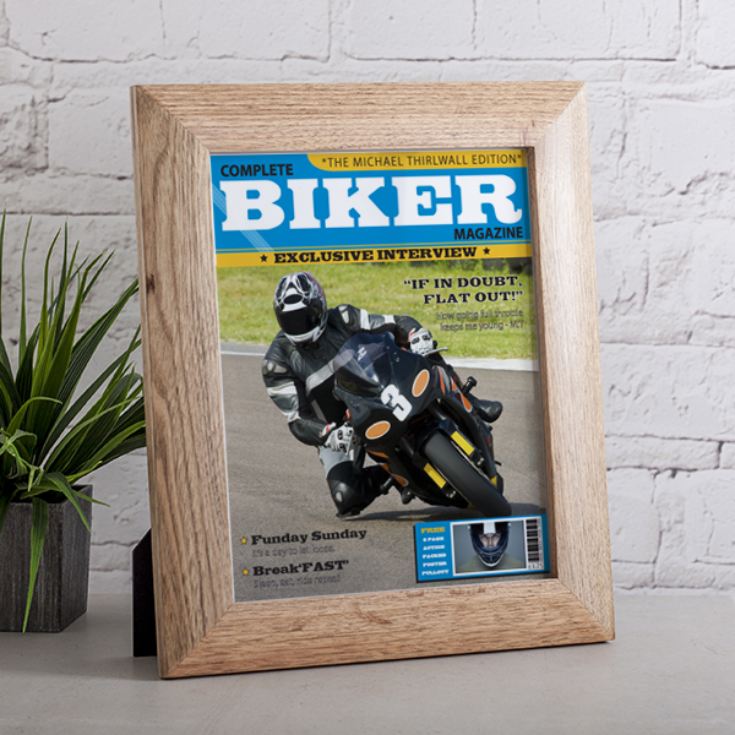 Personalised Biker Magazine Framed Print product image