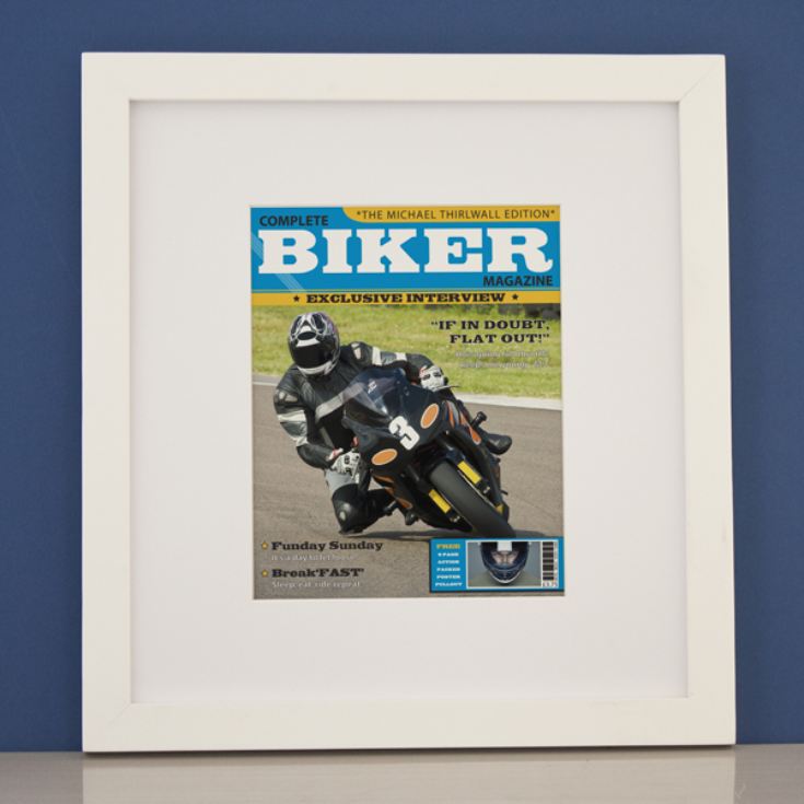 Personalised Biker Magazine Framed Print product image