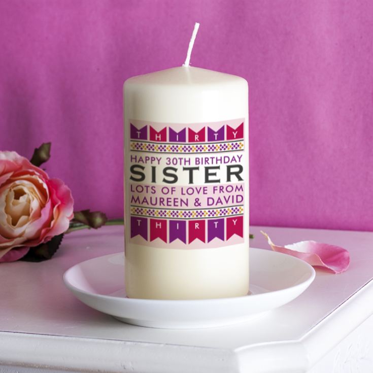 Personalised Female Birthday Age Candle product image