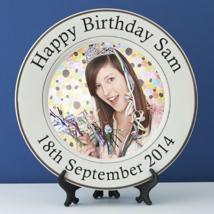 Personalised Birthday Photo Plate product image