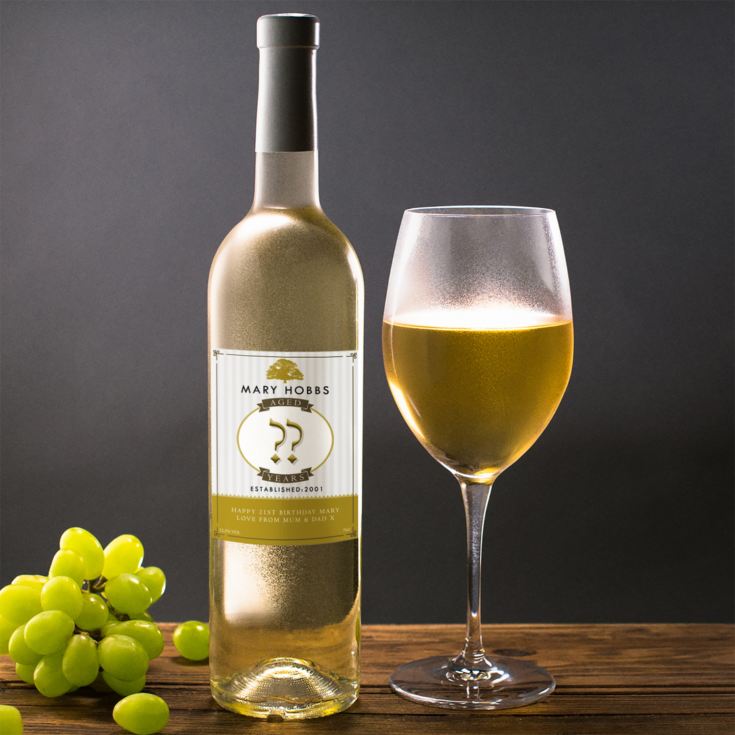 Personalised Birthday White Wine product image