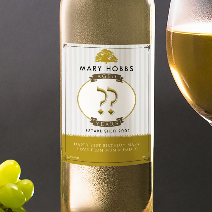 Personalised Birthday White Wine product image