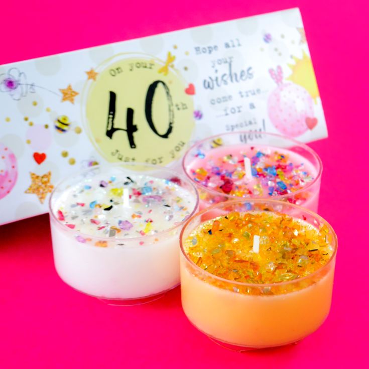 Age 40 Luxury Scented Tealight Candles Gift Set product image