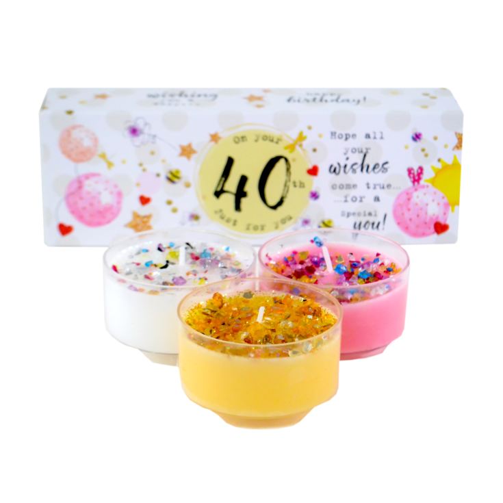 Age 40 Luxury Scented Tealight Candles Gift Set product image