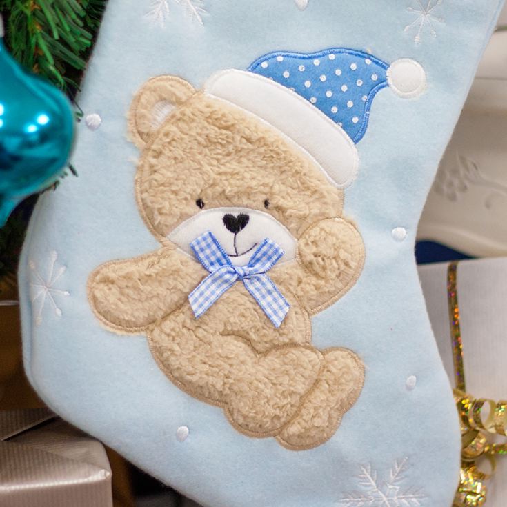 Personalised Luxury My First Christmas Stocking - Blue product image