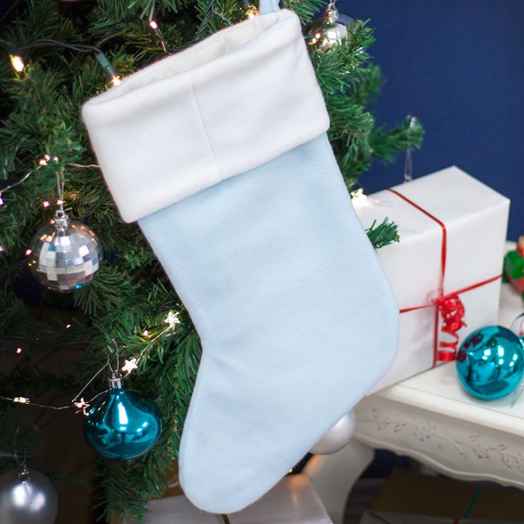 Personalised Luxury My First Christmas Stocking - Blue product image