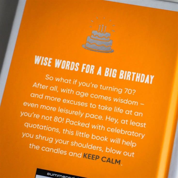 Keep Calm You're Only 70 Book product image