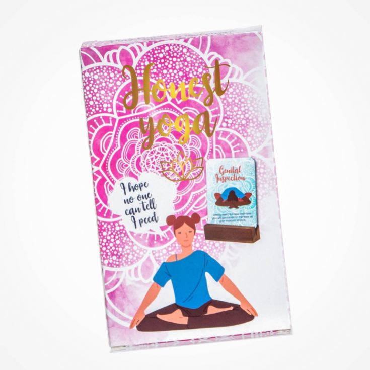 Brutally Honest Yoga Cards with Funny Yoga Poses and Wooden Stand product image