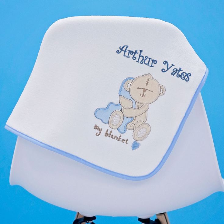 Baby Boy Personalised Embroidered Blanket The Gift Experience