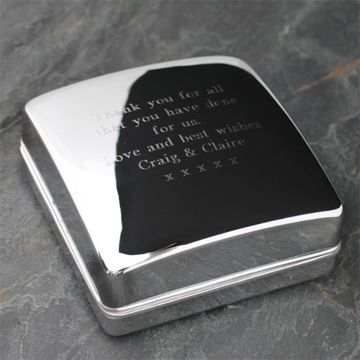Engraved Silver Plated Bracelet with Personalised Gift Box product image