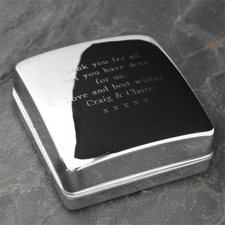 Large Solid Silver Cross Pendant in Personalised Box product image