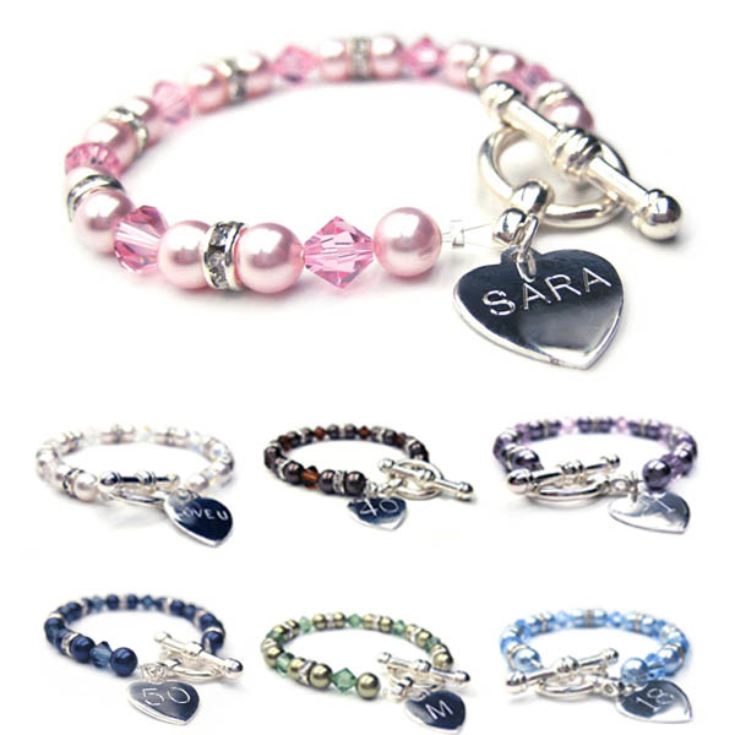 Ruby Anniversary Aspire Personalised Bracelet product image